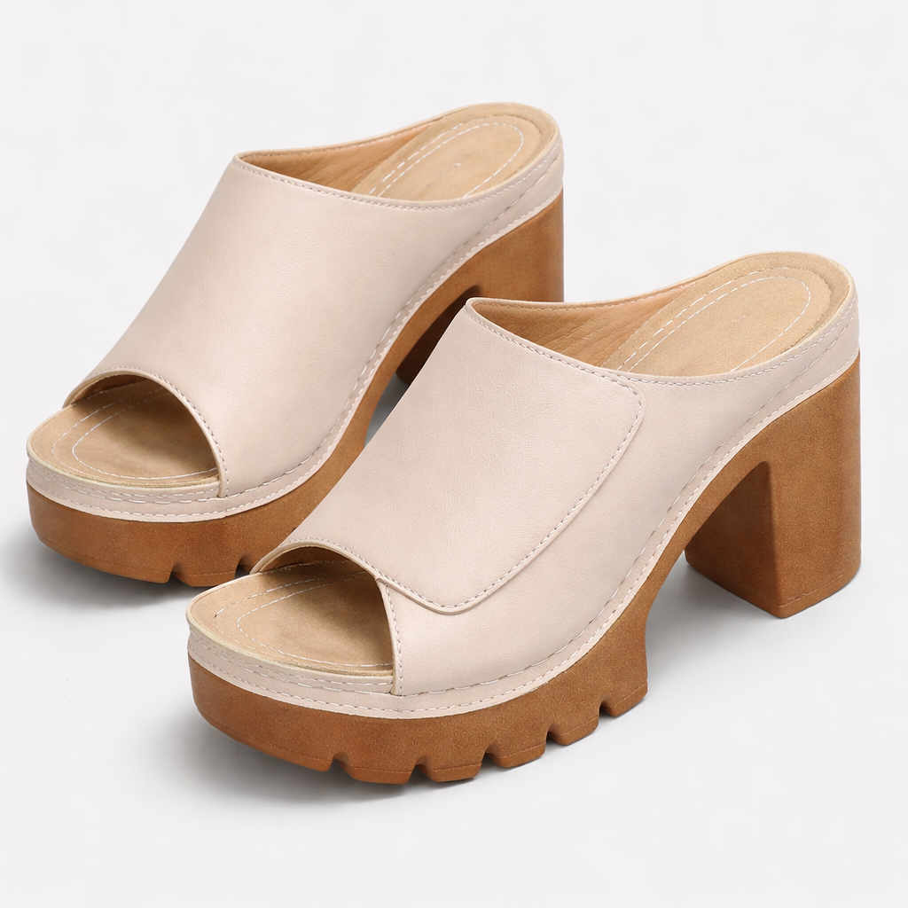 Nicolien – Sandalen Mit Offener Zehenpartie und Klobigem Absatz