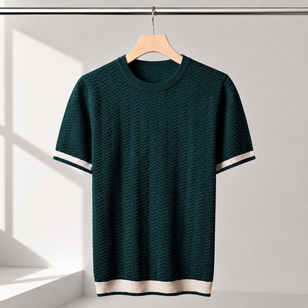 Reagan – Strukturierter Pullover mit Kurzen Ärmeln Aus Strick