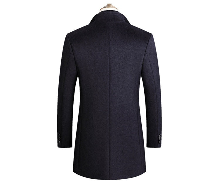 Morkvarg – Eleganter Langer Winter Mantel Mit Knöpfen