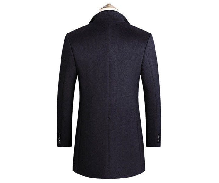 Morkvarg – Eleganter Langer Winter Mantel Mit Knöpfen