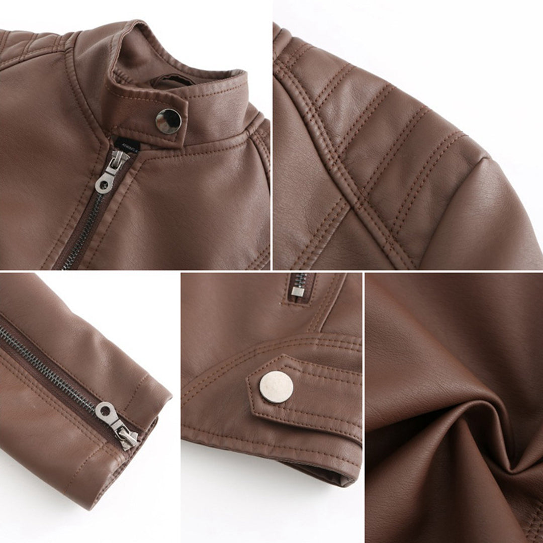 Hanneke - Stylische Leder Jacke