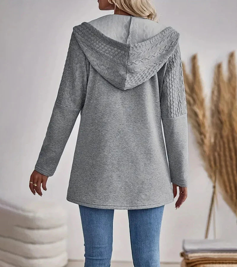 Jylda – Kapuzen Strickjacke Mit Reißverschluss