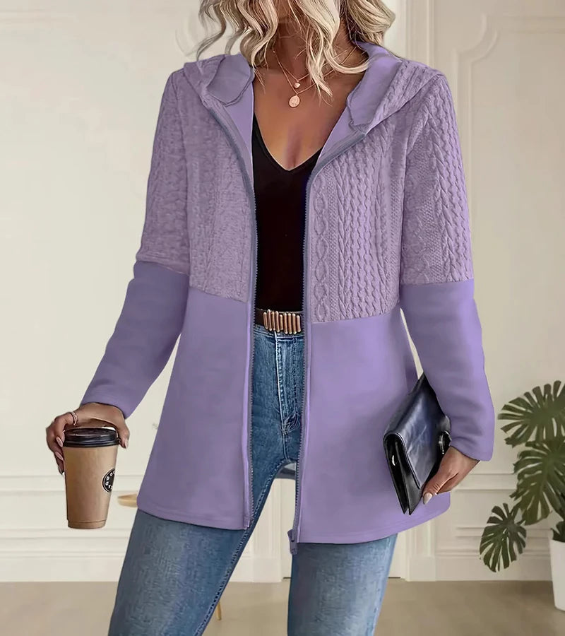 Jylda – Kapuzen Strickjacke Mit Reißverschluss