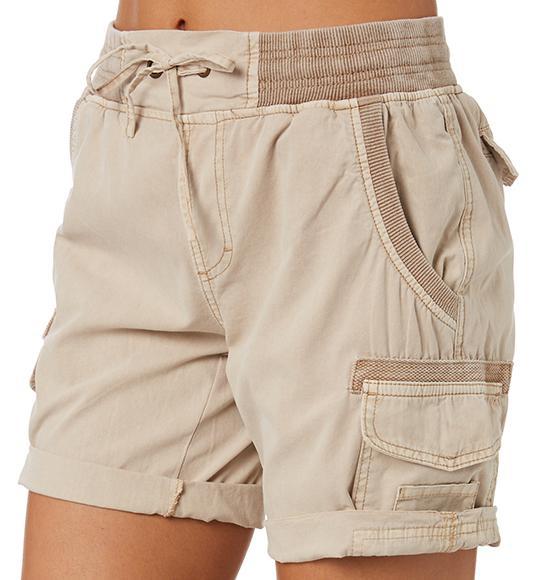 Audria – Kurzhosen mit hoher Taille Kordelzug und Cargotaschen