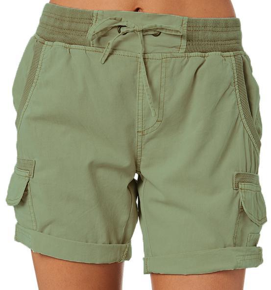 Audria – Kurzhosen mit hoher Taille Kordelzug und Cargotaschen