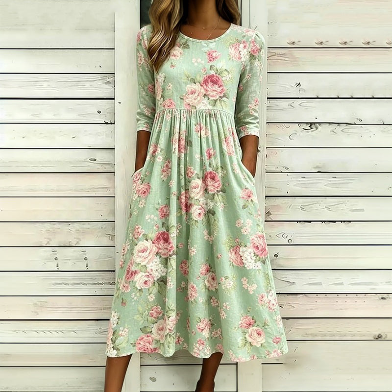 Liniza – Kleid Mit Vintage-Blumenmuster