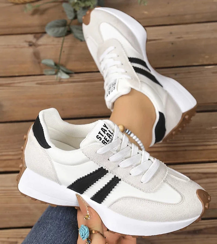 Halima – Bequeme Retro-Turnschuh Mit Schnürung