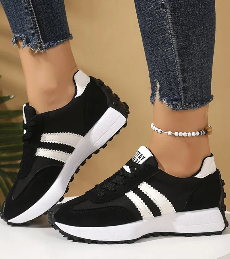 Halima – Bequeme Retro-Turnschuh Mit Schnürung