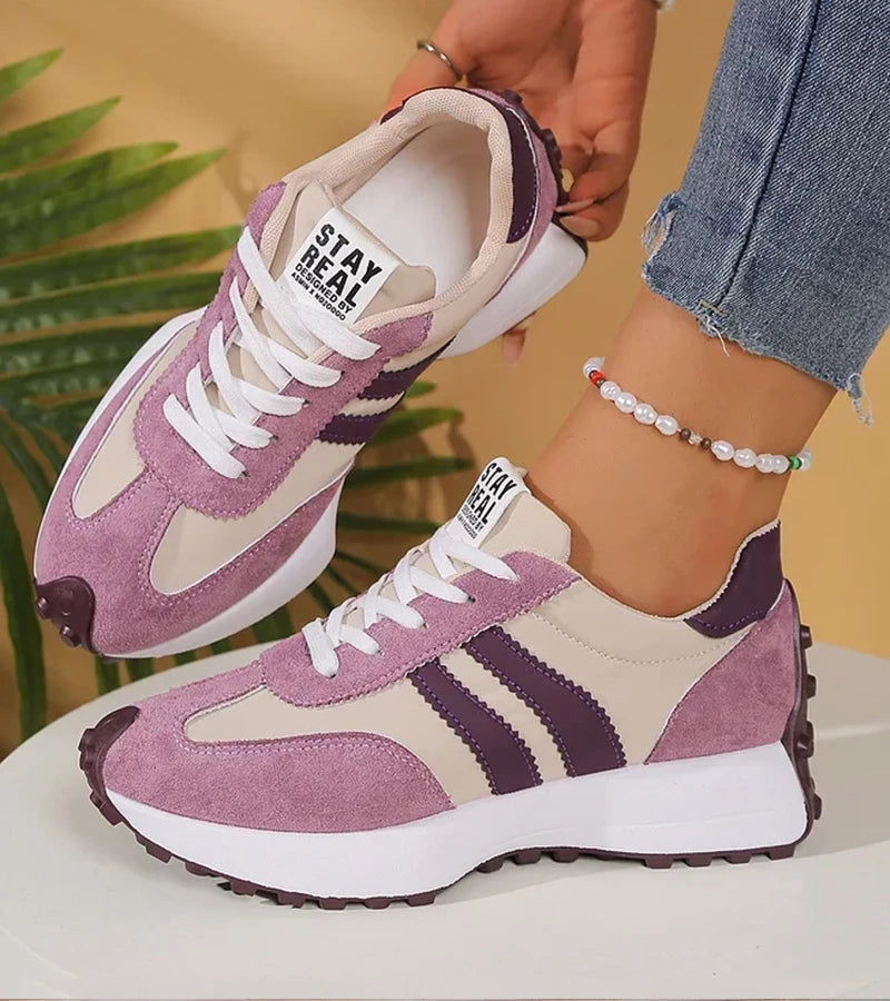 Halima – Bequeme Retro-Turnschuh Mit Schnürung