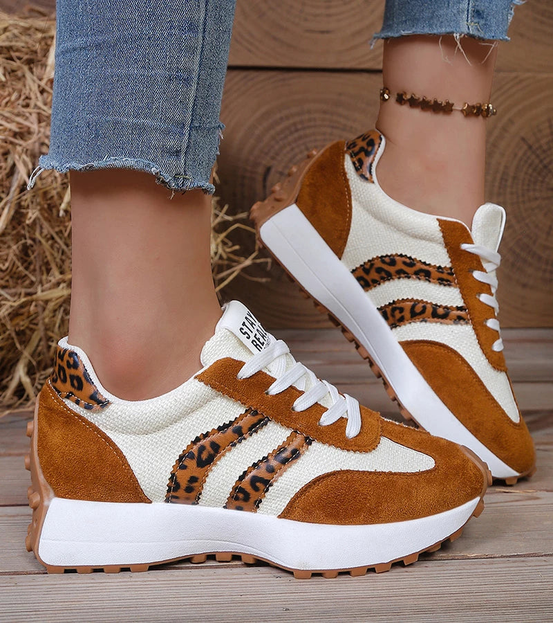 Halima – Bequeme Retro-Turnschuh Mit Schnürung