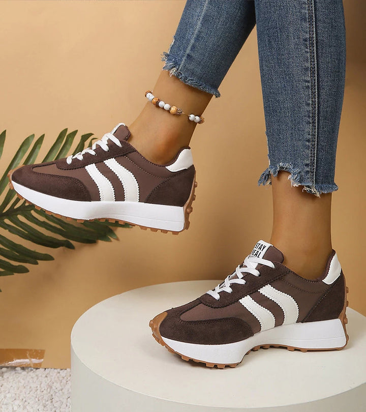 Halima – Bequeme Retro-Turnschuh Mit Schnürung