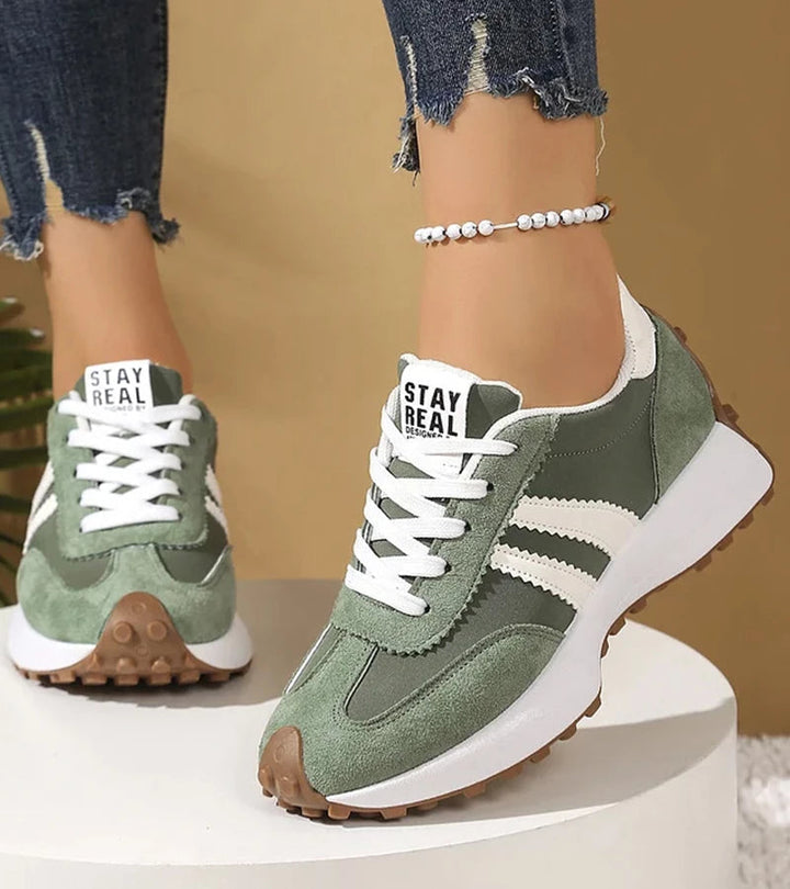 Halima – Bequeme Retro-Turnschuh Mit Schnürung