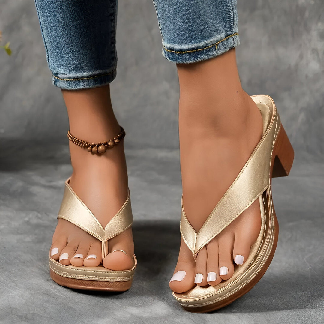 Gerta - Stilvolle Pantoffel Mit Hohem Absatz