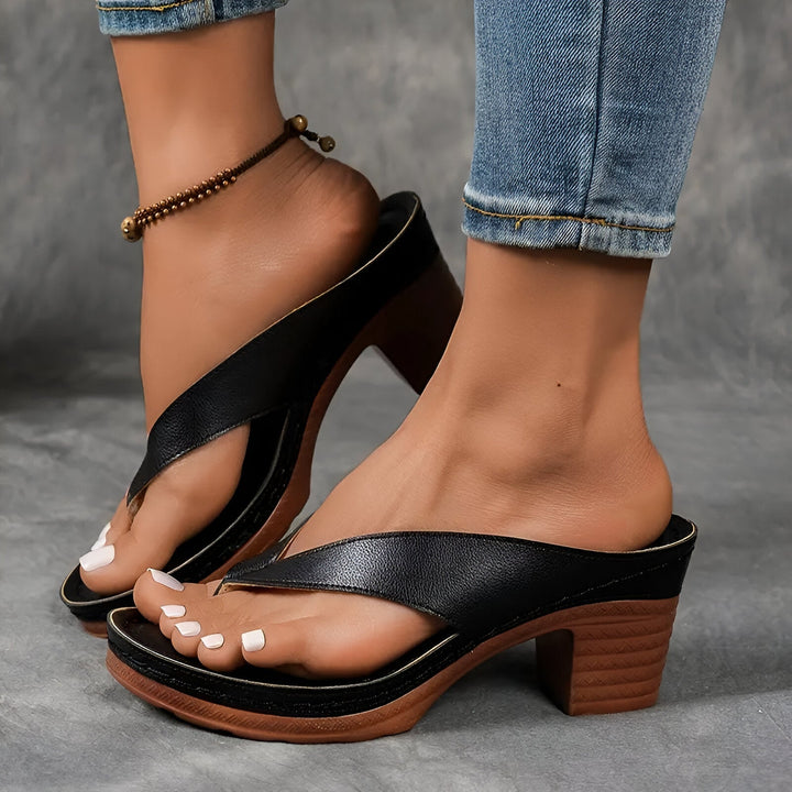 Gerta - Stilvolle Pantoffel Mit Hohem Absatz