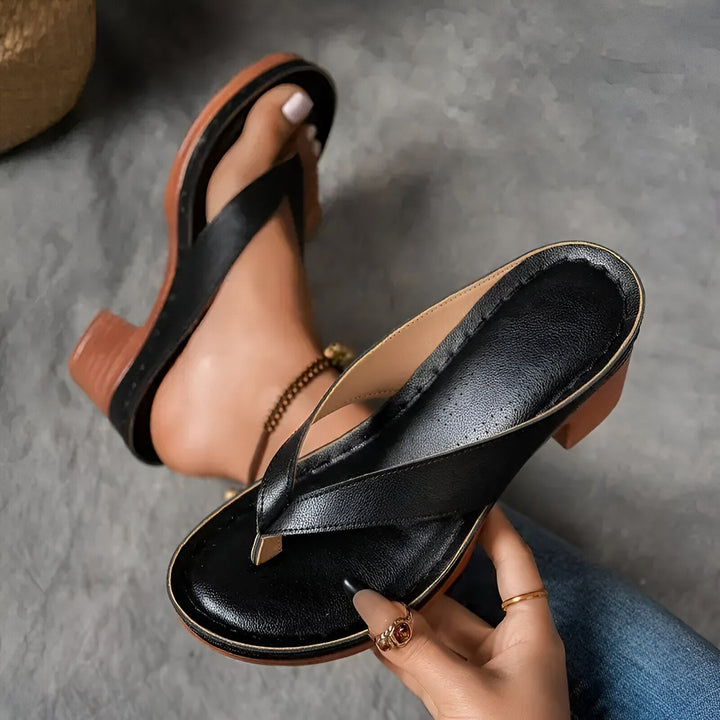 Gerta - Stilvolle Pantoffel Mit Hohem Absatz