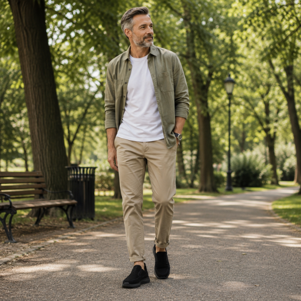Traveis – Slip-On-Schuhe mit Elastischen Einsätzen und Strukturierten Sohlen