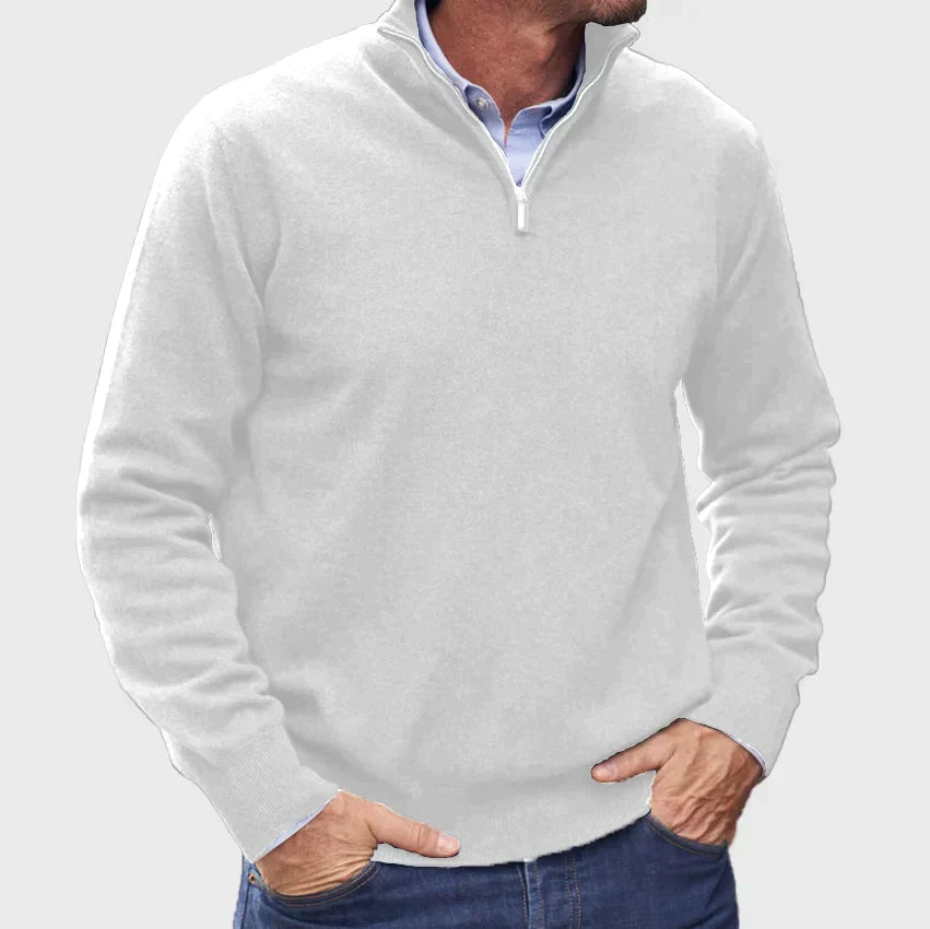 Mitch - Langarm Reißverschluss Pullover