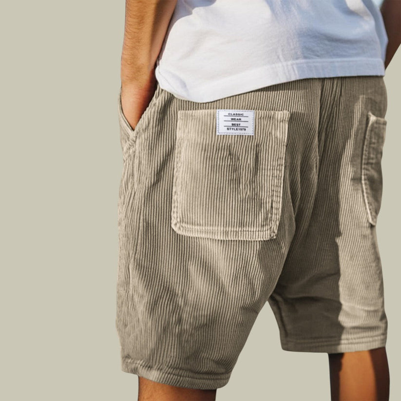 Steyn – Samt Shorts Mit Elastischem Bund