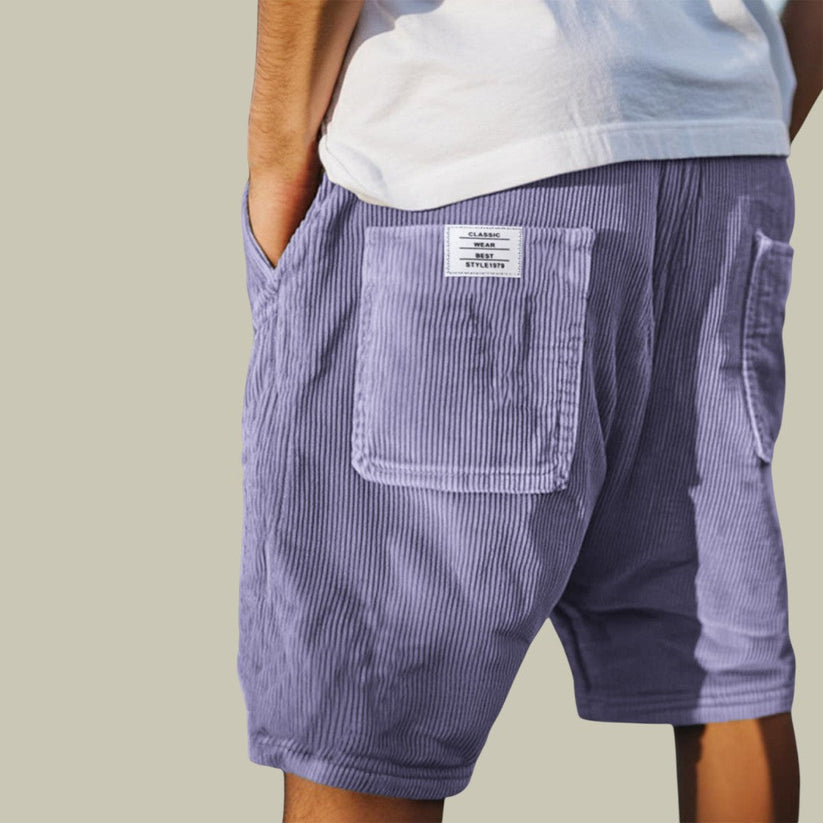 Steyn – Samt Shorts Mit Elastischem Bund
