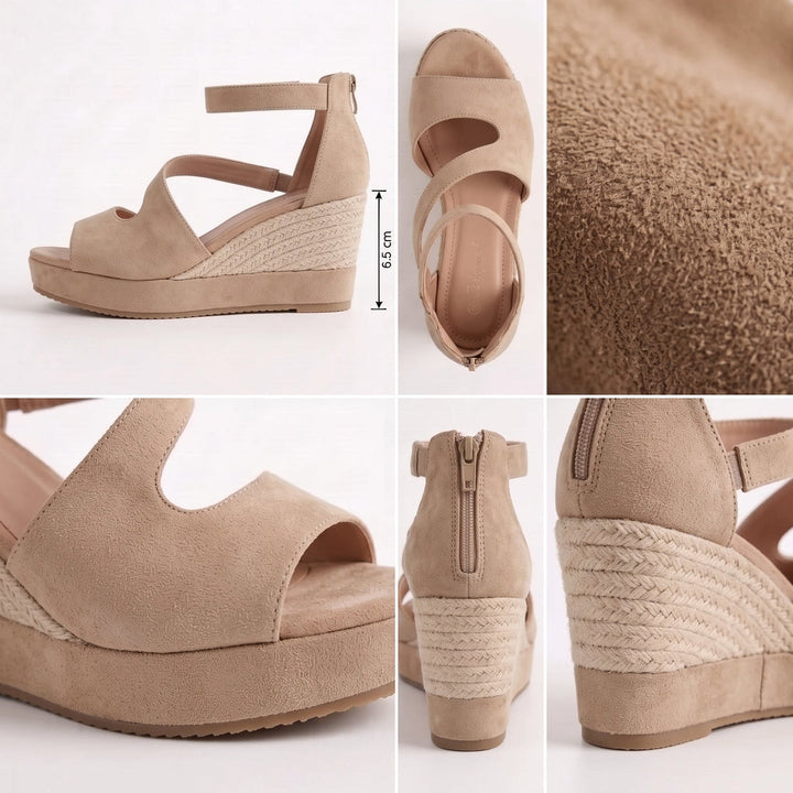 Essi - Sandalen Mit Keilabsatz Und Fesselriemen