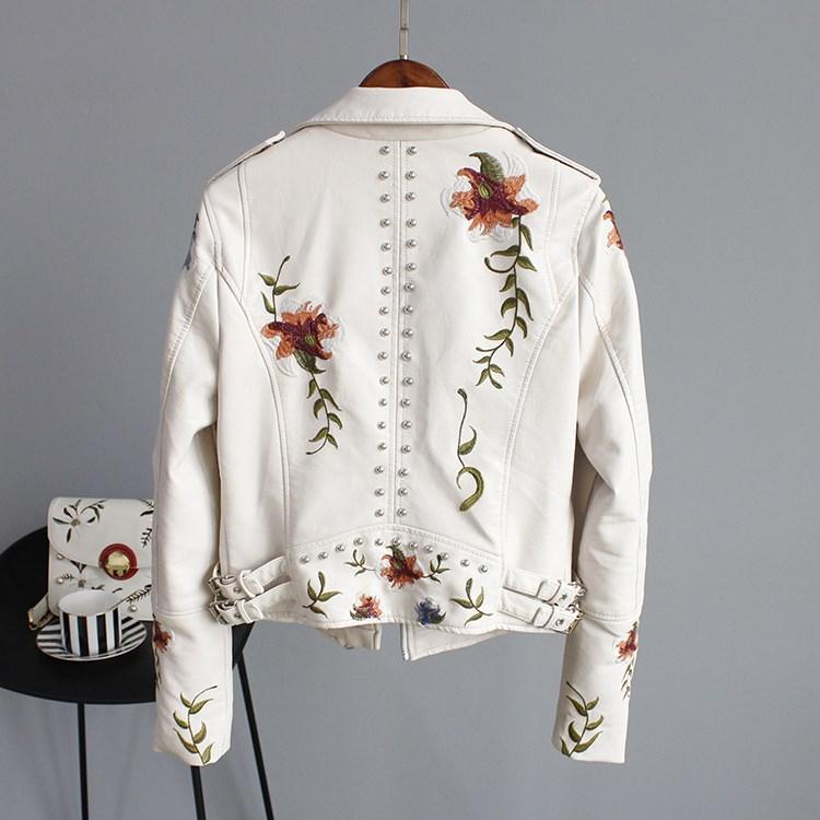 Kymber – Blumenmuster Lederjacke