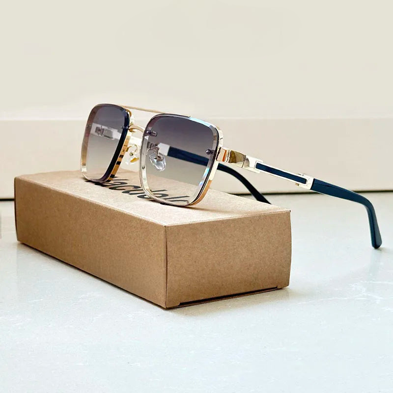 MetroLens – Sonnenbrille Mit Doppeltem Steg Und Quadratischem Rahmen