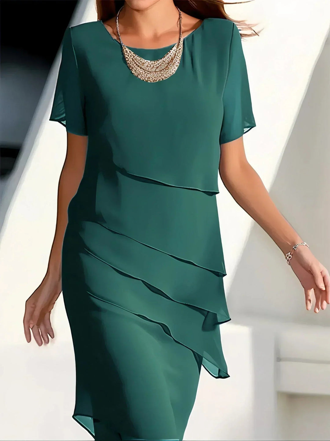 Drusilla – Midi Kleid mit Kurzen Ärmeln