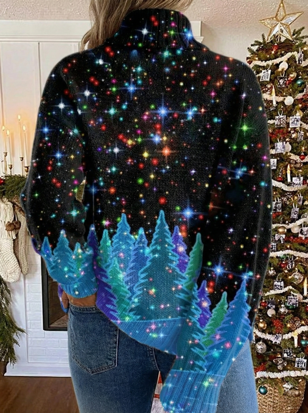 Helda – Weihnachtspullover Mit Sternenprint