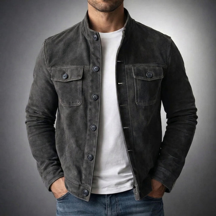 Kaarel - Langarm Jacke Mit Knopfleiste
