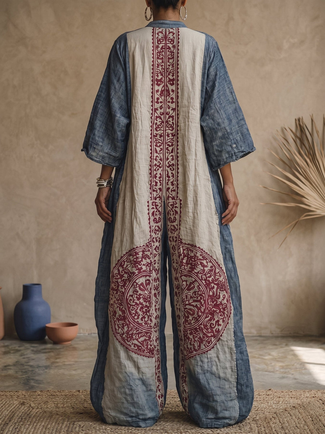Flavie – Bedruckter Jumpsuit Mit Weitem Bein