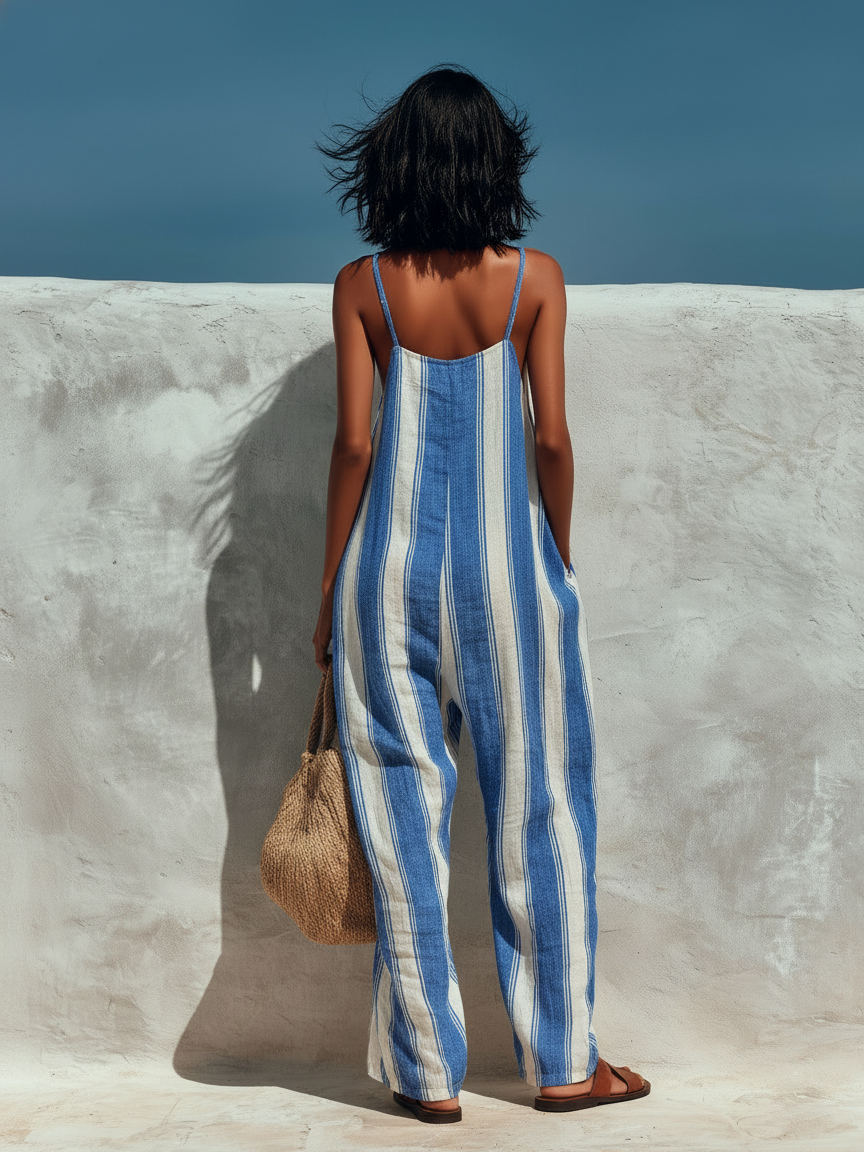 Lyliana – Eleganter Gestreifter Overall