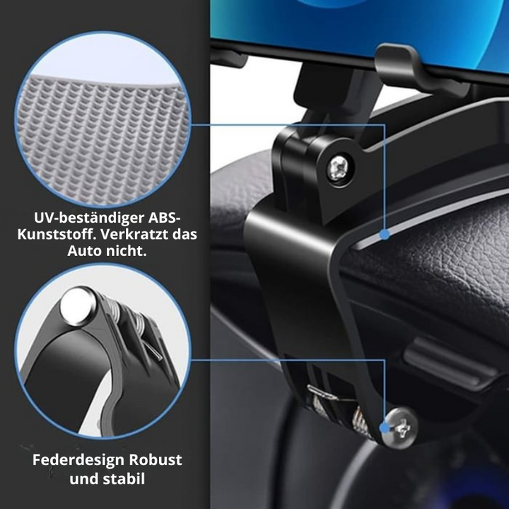 DriveHold – Multifunktionale Handyhalterung fürs Armaturenbrett