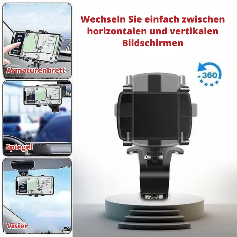DriveHold – Multifunktionale Handyhalterung fürs Armaturenbrett