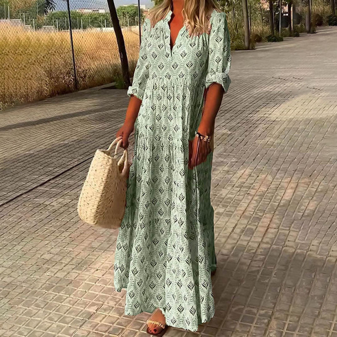 Kadence – Boho Print Langarmkleid