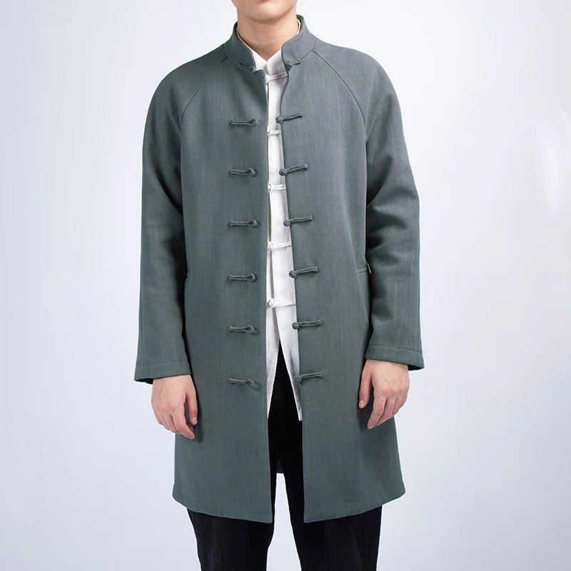 Nahim - Klassische Und Lange Windbreaker Jacke