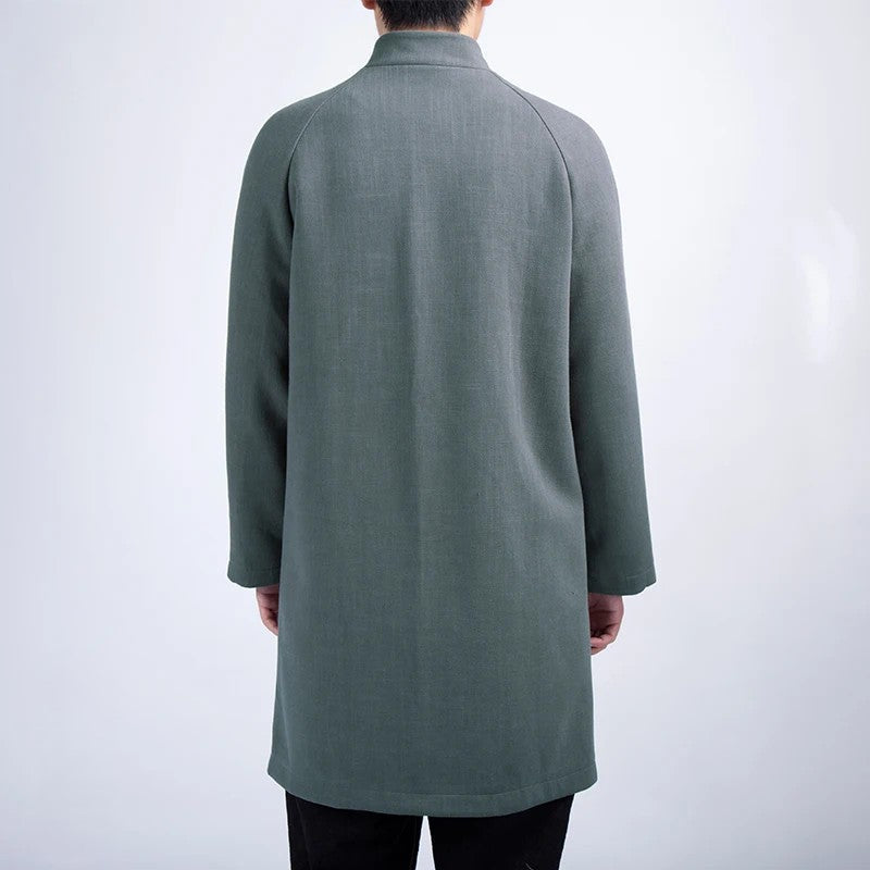 Nahim - Klassische Und Lange Windbreaker Jacke