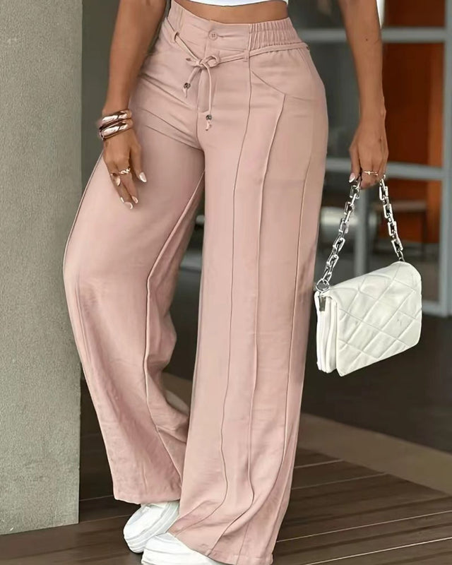 Fatuma - Hose Mit Hoher Taille Und Weitem Bein