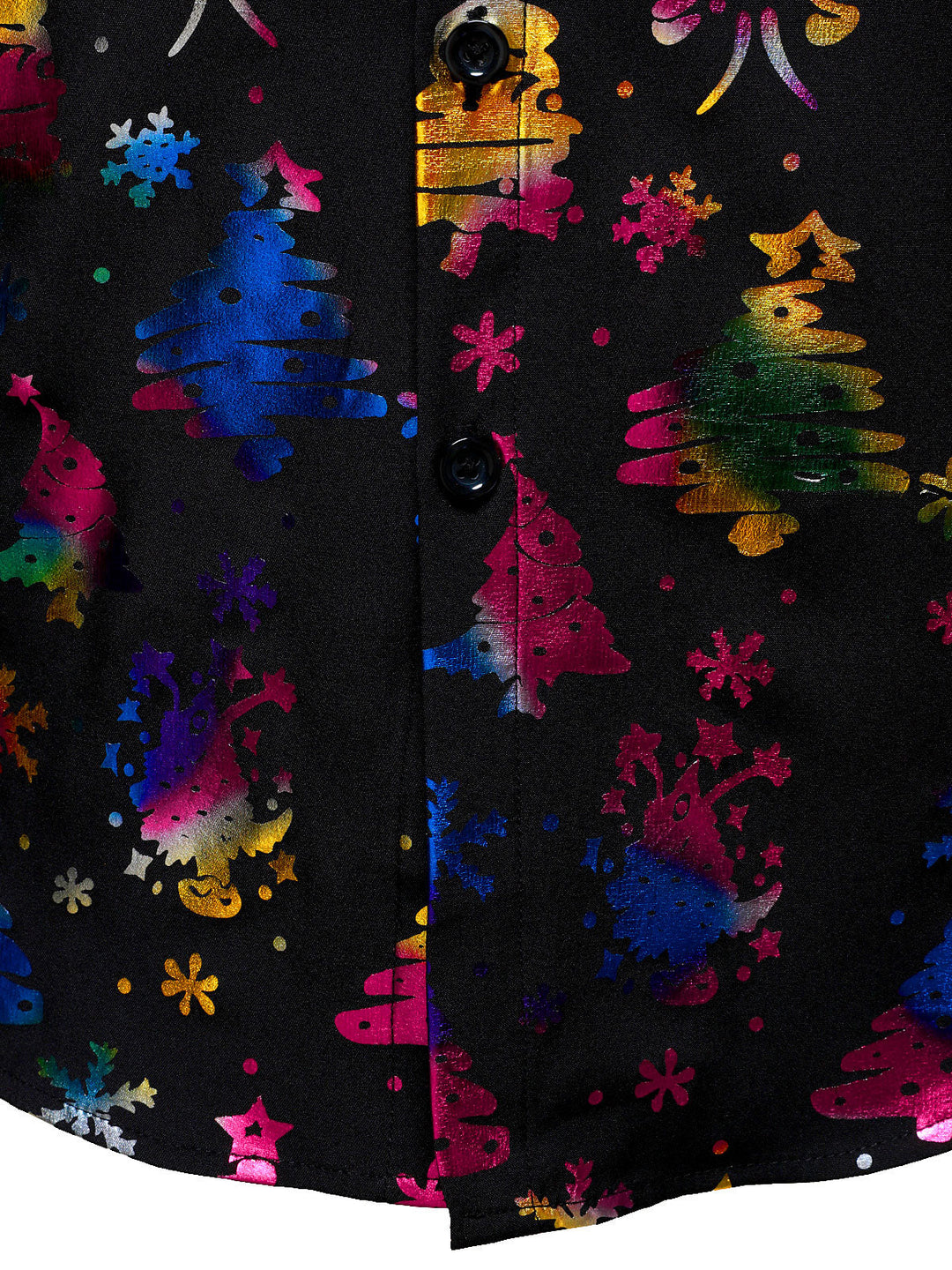 Barrett – Herrenhemd in Gold mit Weihnachtsmotiv, reguläre Passform, schwarz, mit langen Ärmeln
