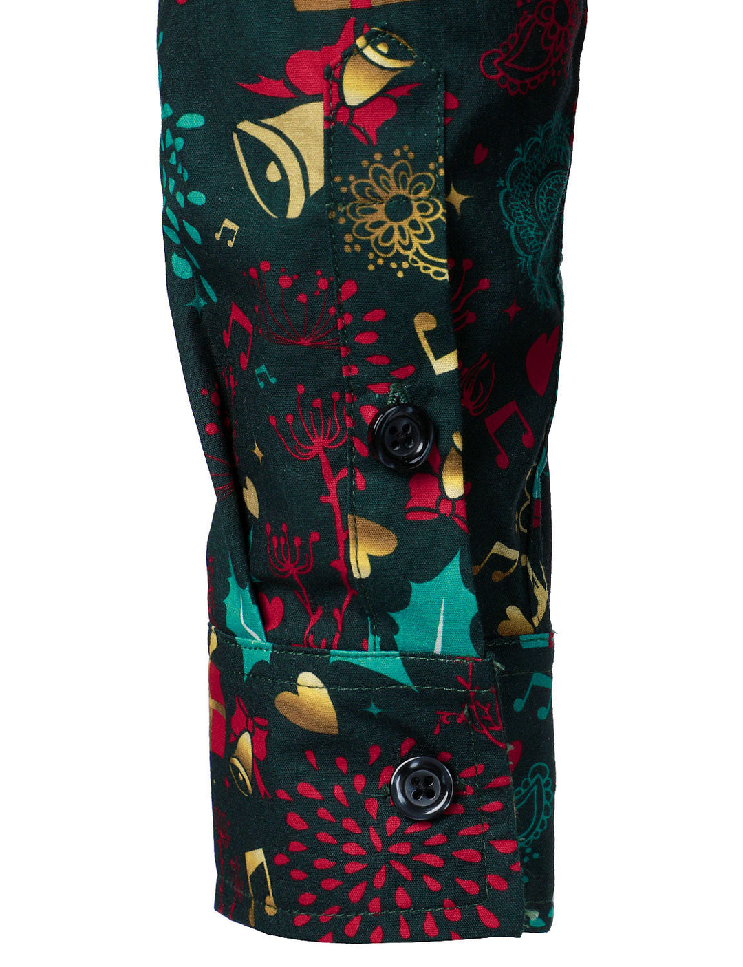 Victor – Herren-Weihnachtshemd mit Rentiermotiv aus Baumwolle mit langen Ärmeln