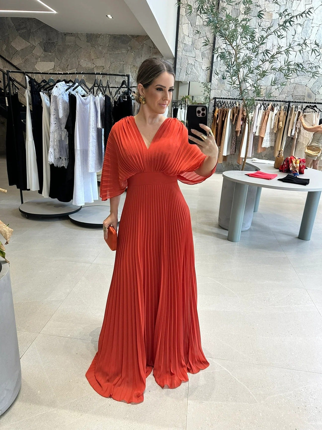 Valerija - Lebhaftes Maxi Kleid Mit Falten