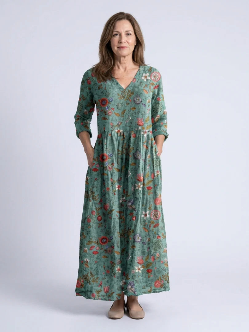 Meriana – Prämie Maxi Kleid Mit Blumenmuster
