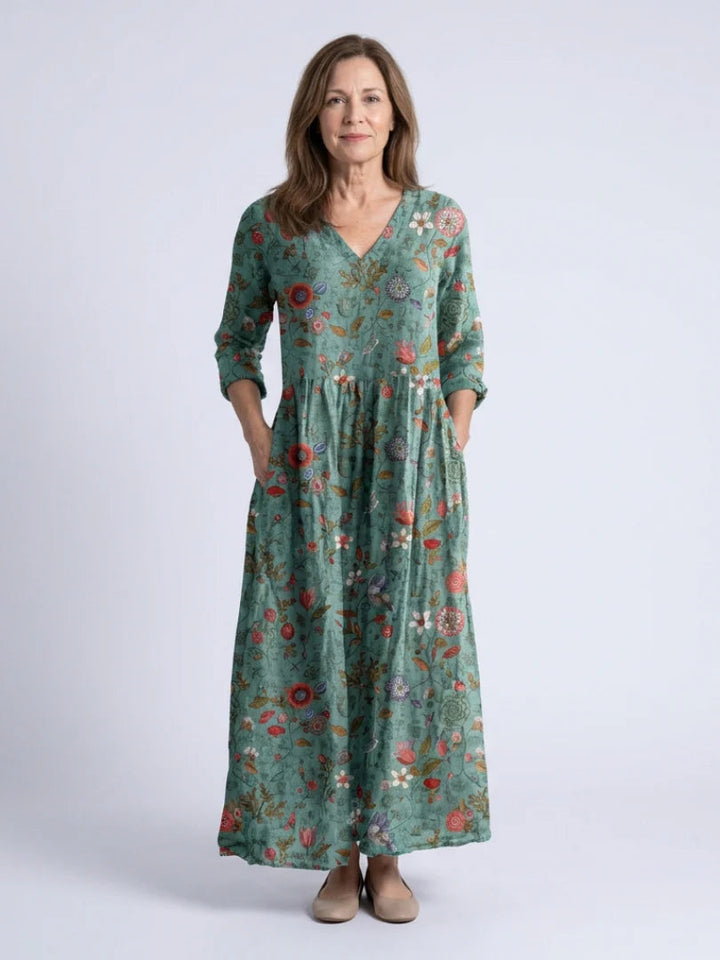 Meriana – Prämie Maxi Kleid Mit Blumenmuster