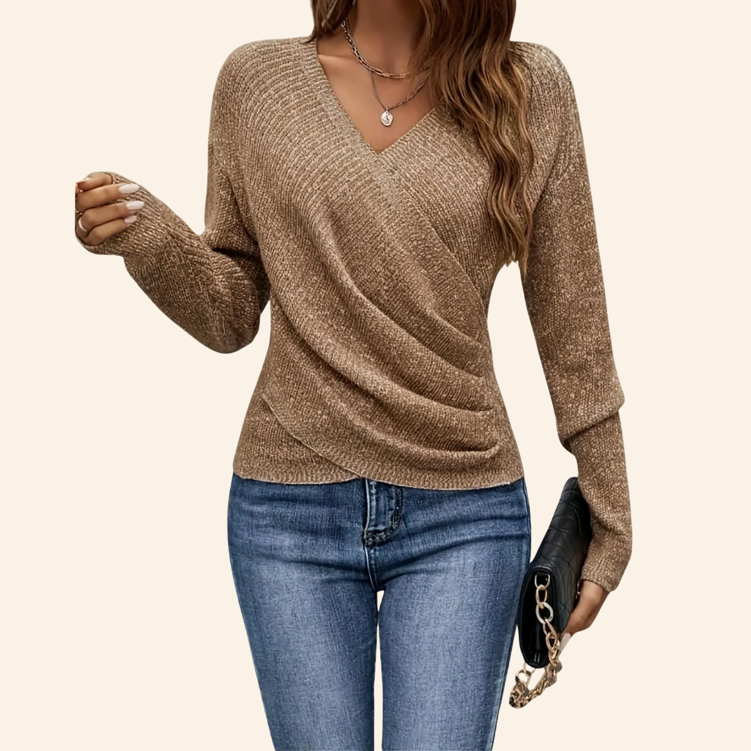 Berit – Eleganter Langarm Strickpullover