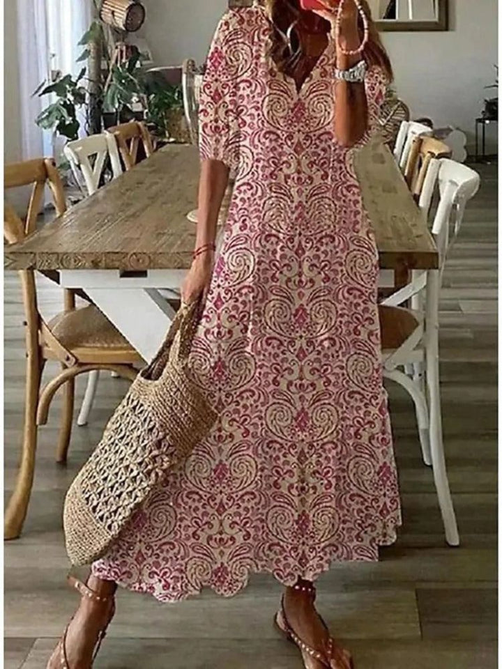Verute - Maxikleid Aus Samt Mit Blumenmuster