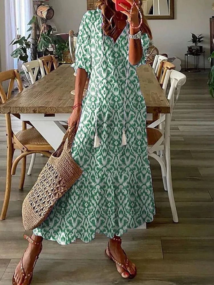 Verute - Maxikleid Aus Samt Mit Blumenmuster