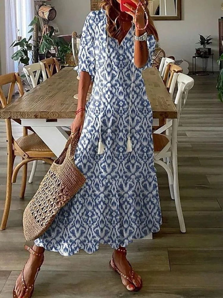 Verute - Maxikleid Aus Samt Mit Blumenmuster