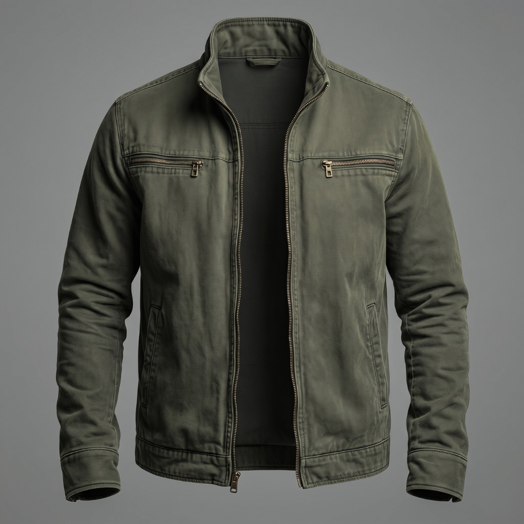 Narick – Lässige Jeansjacke MIT Reißverschluss