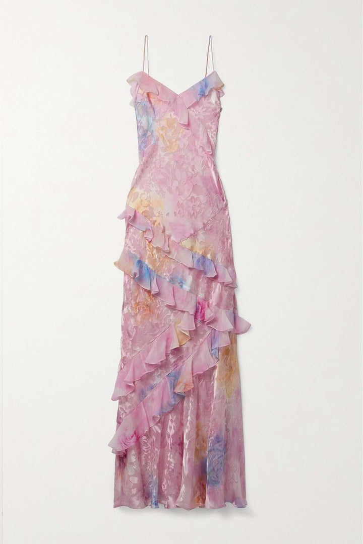 Latonya - Licht Kleid Mit Rüschen