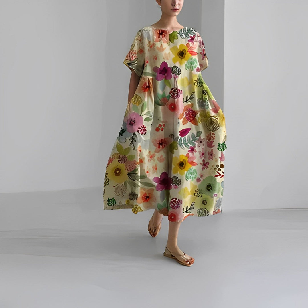 Adelia - Bohème Kleid Mit Blumenmuster