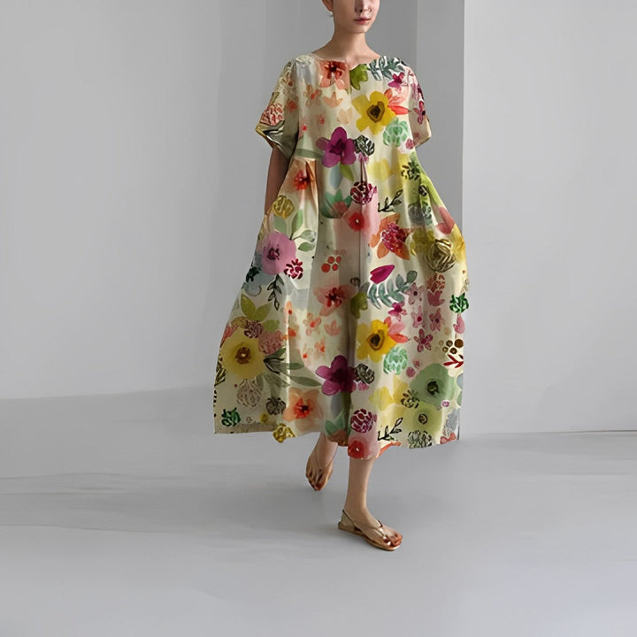 Adelia - Bohème Kleid Mit Blumenmuster